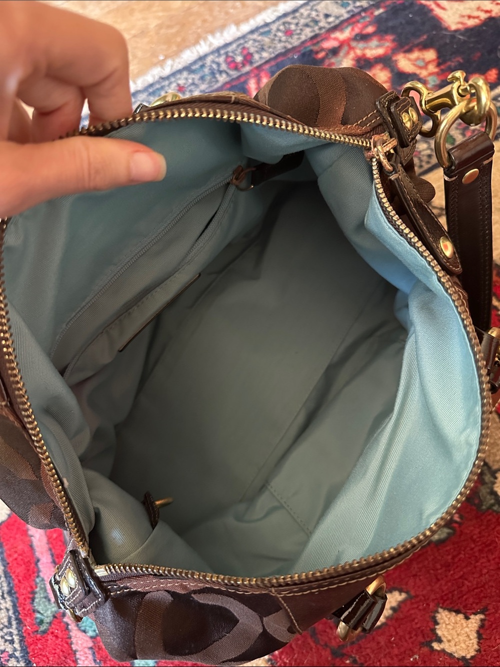 Coach Y2k Madison Op Art Satchel Bag - Gem